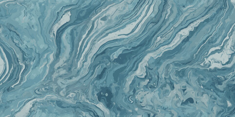 Silver and blue wavy sea ocean marble texture background.