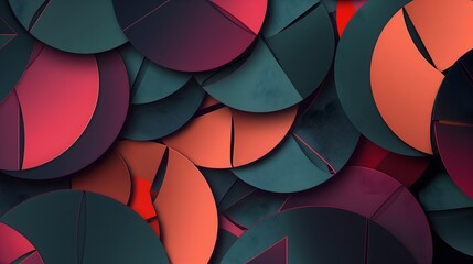 Fototapeta premium 40. Abstract background with layered geometric shapes and shadow effects