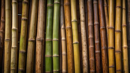 Natural bamboo background with rich, warm tones