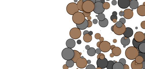 Cascading Splendor: Striking 3D Illustration Showcasing a Dazzling gold Confetti Display