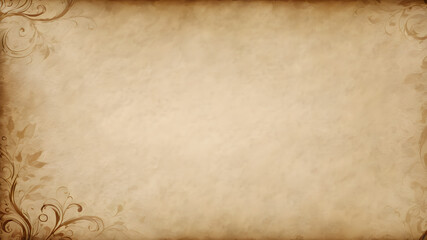 Old parchment paper background with sepia tones