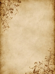 Old parchment paper background with sepia tones
