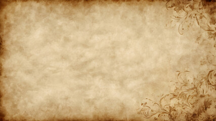 Old parchment paper background with sepia tones