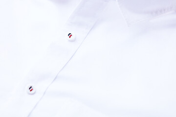 Close up of white Men's shirt.