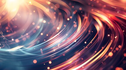 Obraz premium 29. Dynamic geometric background with swirling lines and light effects