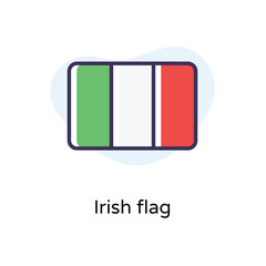 Irish flag vector icon