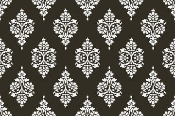 	
Ikat tribal Indian seamless pattern. Ethnic Aztec fabric carpet mandala ornament native boho chevron textile.Geometric African American oriental traditional vector illustrations. Embroidery style.