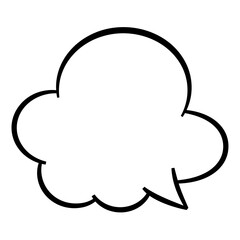 Manga style speech bubble single item