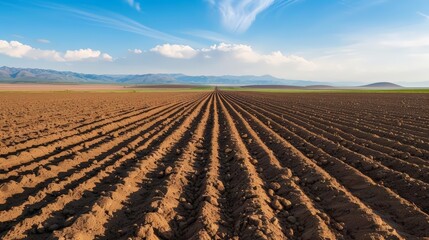 Efficient dry farming, scarce resources, rich yield, Photo style