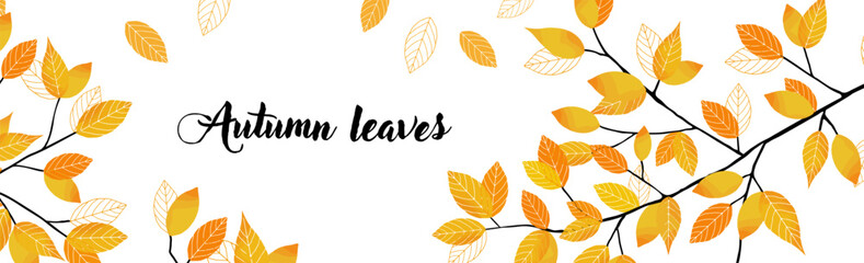 Obraz premium 秋の紅葉と落ち葉のフレーム_6