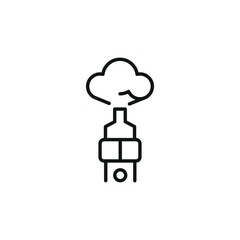 Vape with cloud icon. Simple vape with cloud icon for social media, app, and web design. Vector illustration