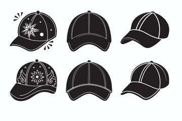 set of hats and caps