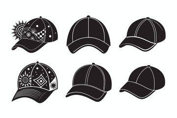 set of hats and caps