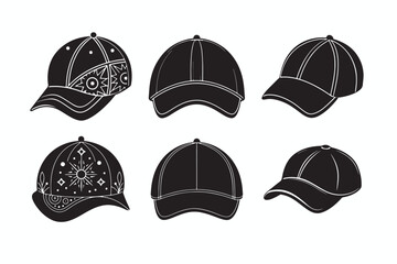 set of hats and caps