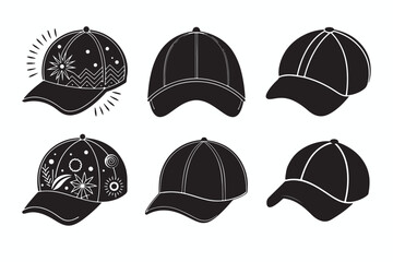 set of hats and caps