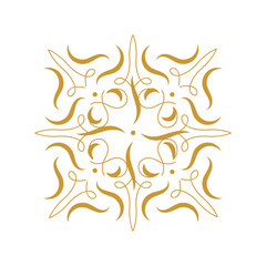 abstract beauty colorful flower Floral ornament logo in a circle Round emblem decoration style