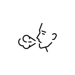 Person vaping icon. Simple person vaping icon for social media, app, and web design. Vector illustration.