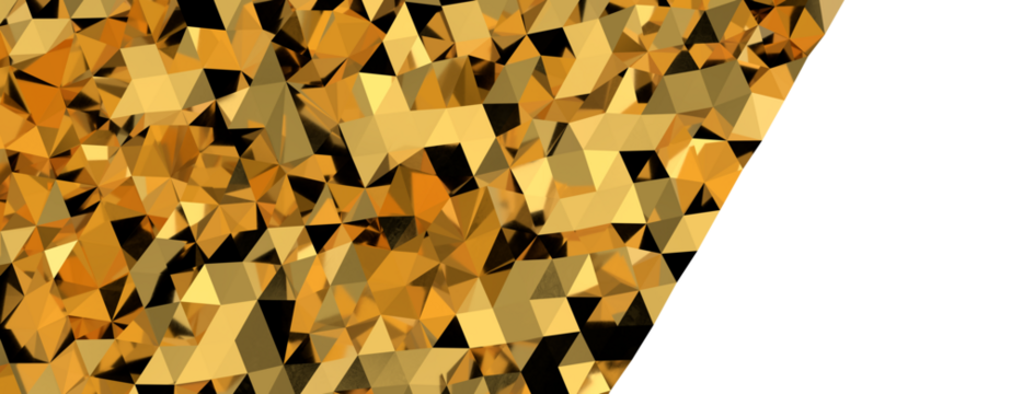 Abstract 3D render illustration,Surface gold crystal geometric triangle and Polygonal shapes template - Powered by Adobe