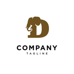 Letter D Elephant Logo Icon vector 