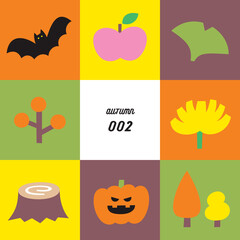 季節のイラストセット秋02