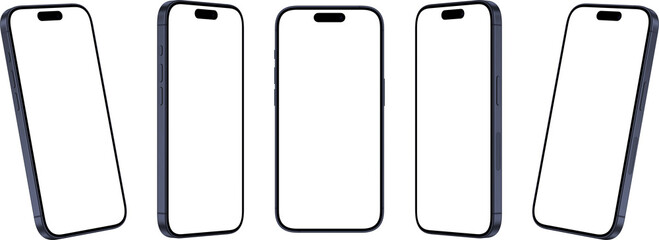 Smartphone Transparent PNG Image, Blank template for mockup