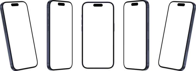 Smartphone Transparent PNG Image, Blank template for mockup
