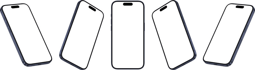 Smartphone Transparent PNG Image, Blank template for mockup