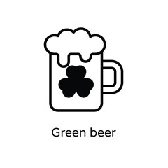 Green beer vector icon