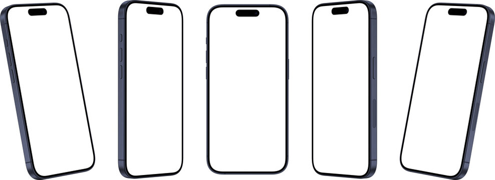 Smartphone Transparent PNG Image, Blank template for mockup