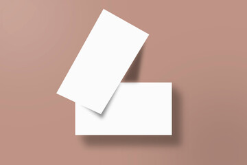 Business Card On Brown Tone Background Mockup