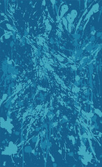 Blue grunge style background. Vector texture of paint, streaks, blotches
