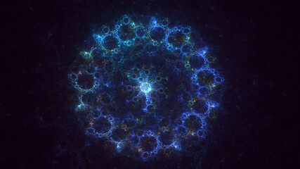 3D manual rendering abstract circle light background. Its not AI Generatd illustration.