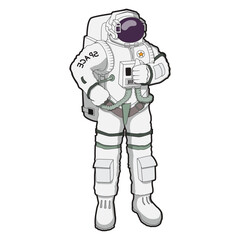 Astronaut Cartoon Art Vector illustration