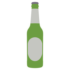 Bottle of Alcohol Beer Vector Illustration