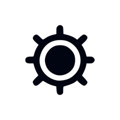 ship steering wheel logo vector illustration template design