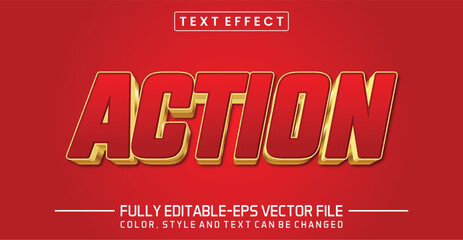 Action red font Text effect editable