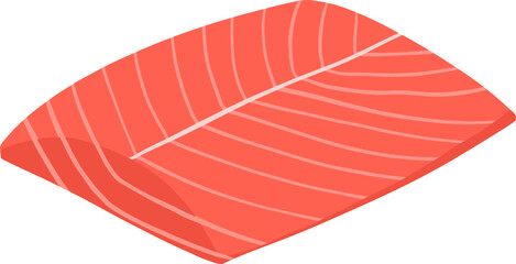 Hand Draw Vector of Salmon Fish Steak Illustration