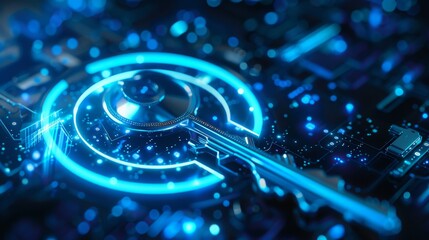 Holographic Key Unlocking a Secure Database