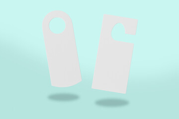 Door Sign On Tosca Background Mockup
