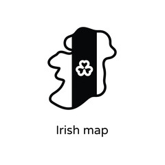 Irish map vector icon