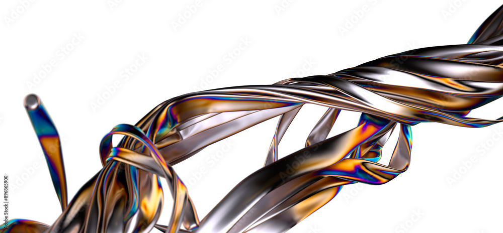 Poster Chromatic Splendor: A Mesmerizing 3D Display of Colors