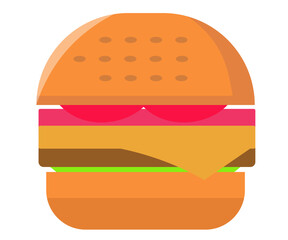 ハンバーガー。ベクターイラスト
