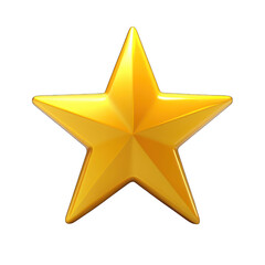 Obraz premium A yellow star is on a isolated on transparent background
