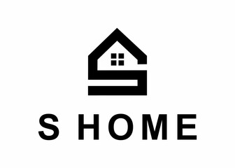 letter s home logo, design, Vector, illustration, creative icon, template