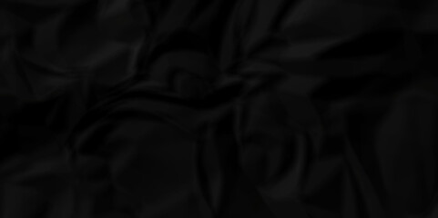 Obraz premium Vector Dark black crumpled old paper background. panorama craft wrinkly paper texture background, crumpled craft ripped poster and banner. 