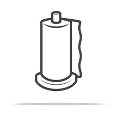 Paper towel roll icon transparent vector isolated