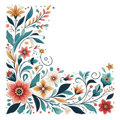 Hand drawn decorative,  wedding, flora, flower vector. color romantic elegant card.