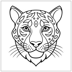 Obraz premium Black And White Line Art for Kids Coloring