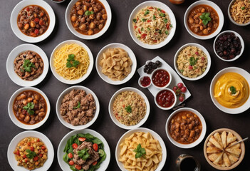  A photo that captures the deliciousness and variety of food. 