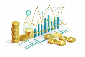 Conceptual Finance Illustration created with Generative AI